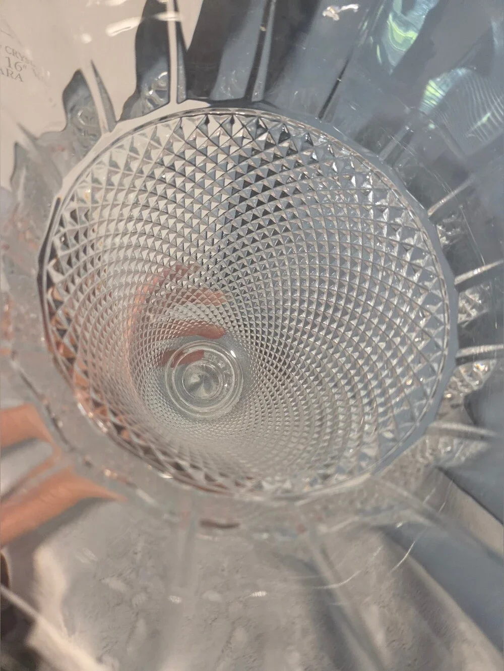 Godinger Shannon 24% Lead Crystal Tiara 16” Pedestal Vase Style 53782 w/ Box